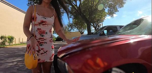  Roadside - Latina Fucks Her Car Mechanics Dick For A Favor